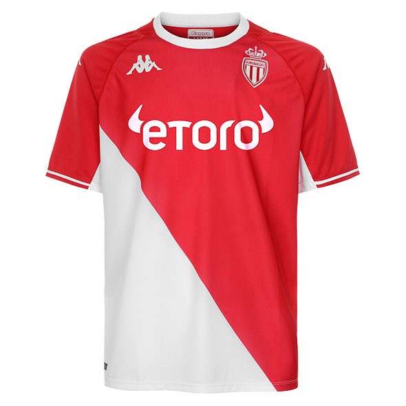 Authentic Camiseta AS Monaco 1ª 2021-2022 Rojo Blanco